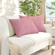 Cuscini da Divano 2 pz-Set di 2 Cuscini per Sofa Rosa 70 x 50 cm Tessuto in Cords