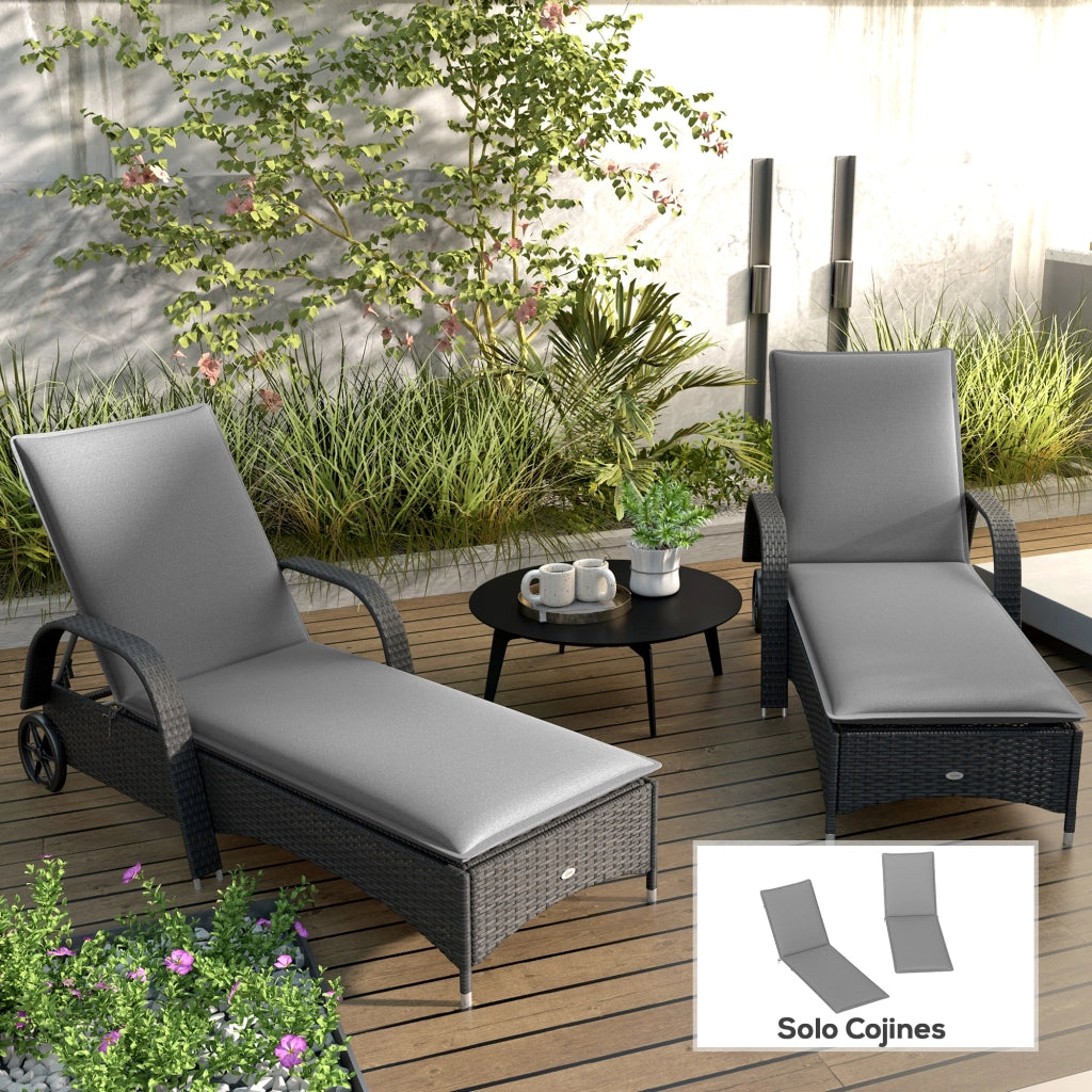 Cuscini per Tumbona ¨C zephmum ¨C 193x58x6 cm Grigio