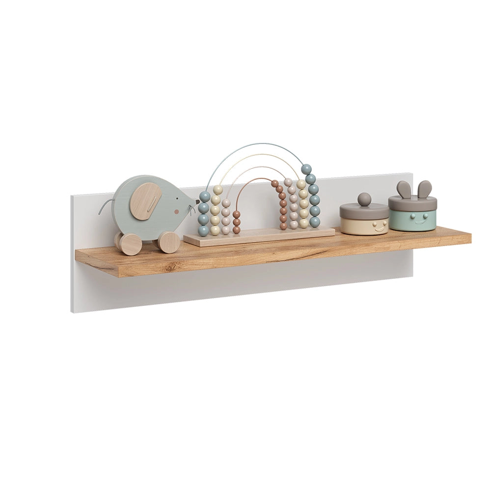 Vitalispa Scaffale a muro per bambini Bianco/Artisan 70 x 20 cm