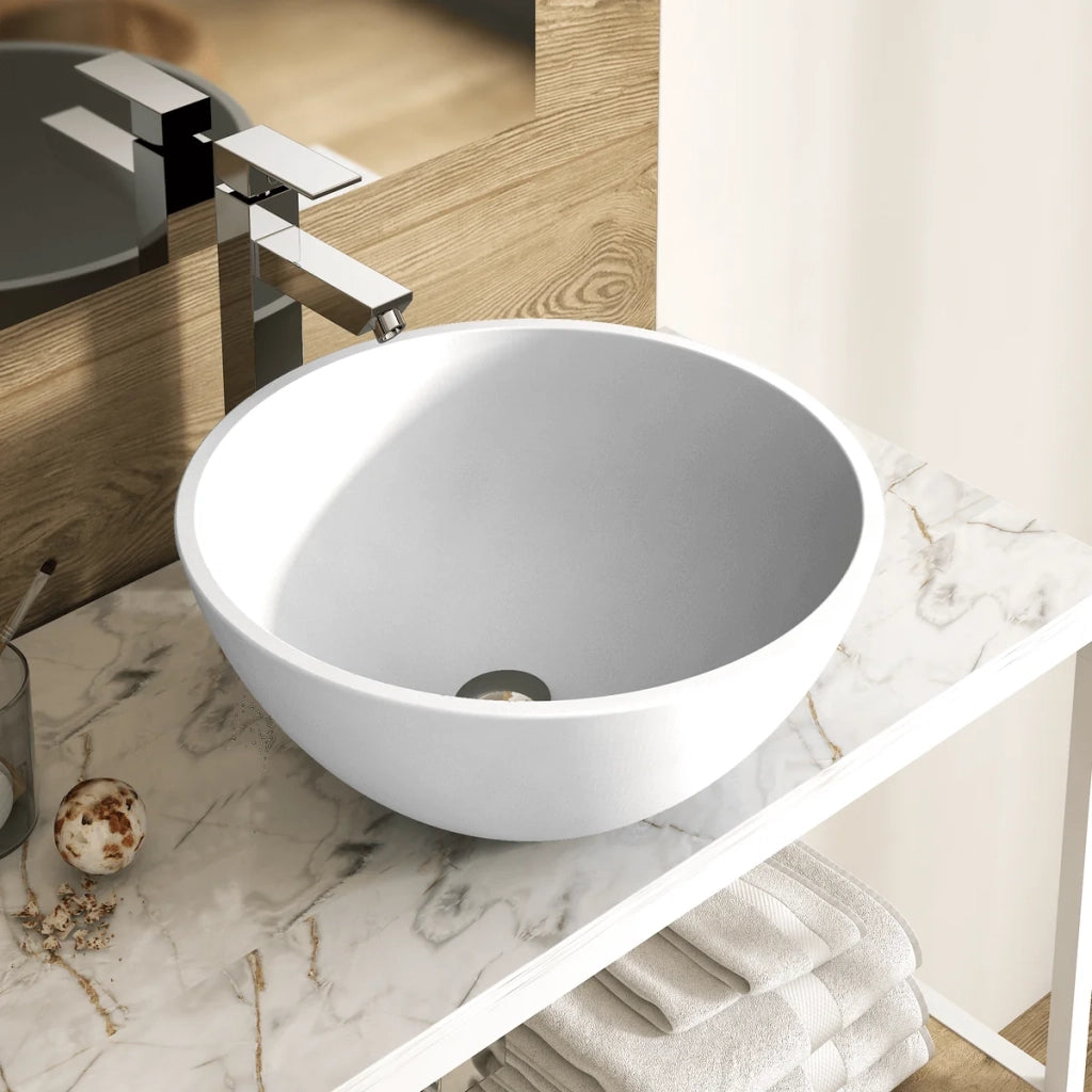 Lavabo da appoggio Solid Surface DENIA - bianco