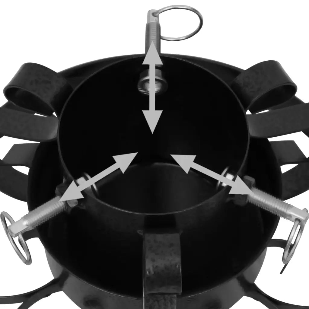 Base per Albero di Natale-Supporti per alberi di natale Nera 29x29x15,5 cm