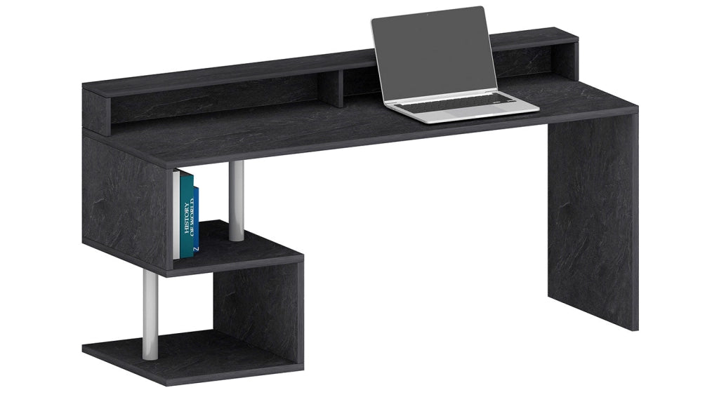 Scrivania a Giorno 180x60x92,5 cm Esse Report Grigio
