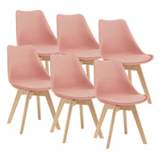 Set di 6 sedie da pranzo Fläten similpelle faggio rosa 03_0006783
