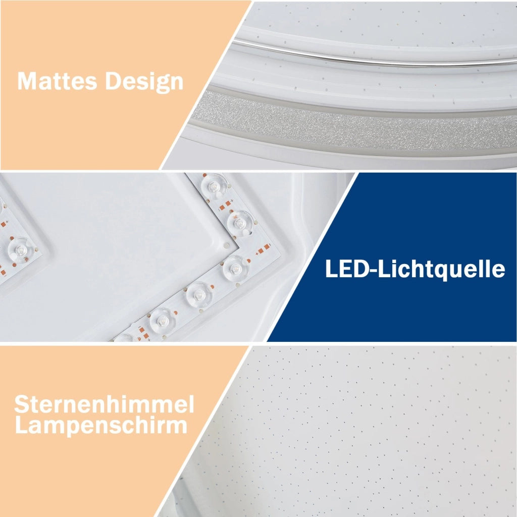 ZMH Lampada da soffitto LED cielo stellato 12W 27cm bianco caldo per camera letto cucina soggiorno