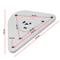 Set 4 gambe per tavolo regolabili in acciaio inox cromato Ø 60mm 870mm Piedi per mobili