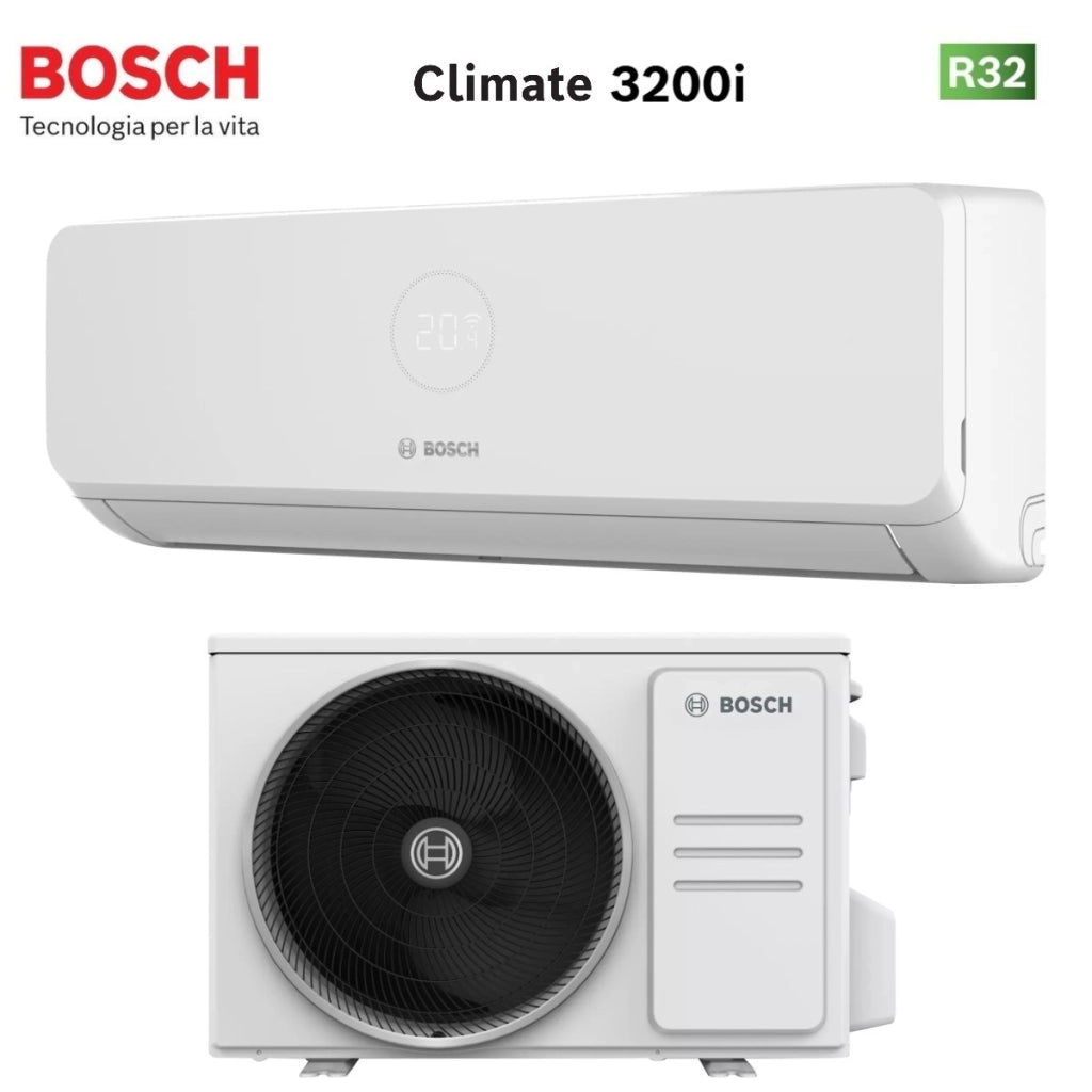 Condizionatore Bosch Climate 3200i 12000 Btu CL3200i-SET 35 WE R-32 Wi-Fi Optional