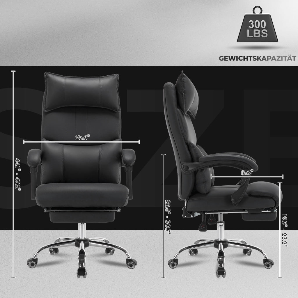 Sedia da ufficio ergonomica in tessuto tecnico con supporto lombare regolabile e braccioli imbottiti nera