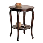 Tavolino rotondo 700 shabby legno noce consumato 59x59x71 - Mobili 2G
