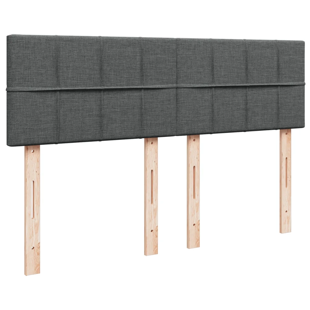 Giroletto a Molle con Materasso Grigio Scuro 160x200 cm Tessuto 3288240