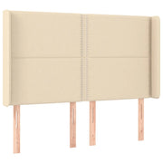 Testiera | Testata ad Orecchio Crema 147x16x118/128 cm in Tessuto