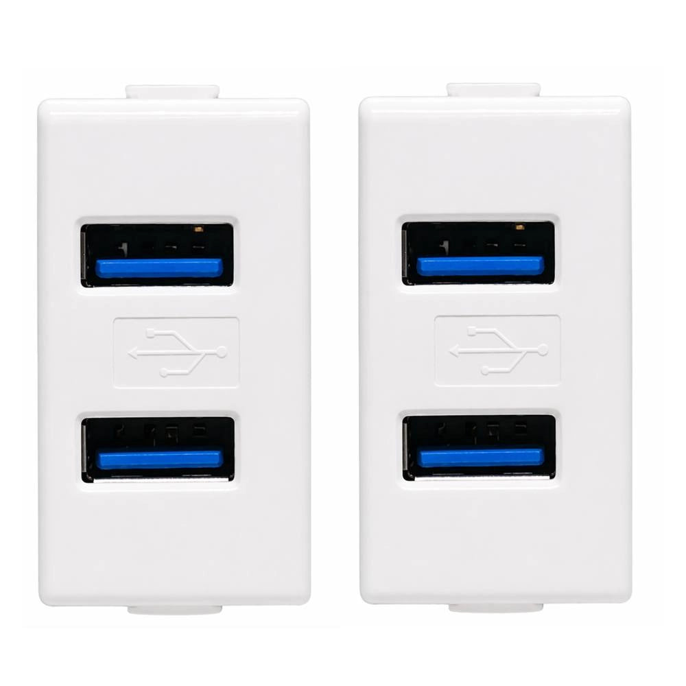 Doppia presa usb da incasso ricarica rapida e ordinata *** numero pezzi 2, confezione 1