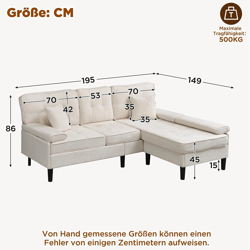Divano angolare modulare in velluto - Xylo - 195 cm - Trasformabile in letto, poggiapiedi rimovibile