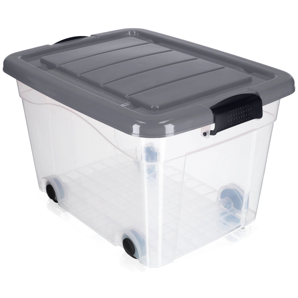 Contenitore per giocattoli KADAX, grande scatola con ruote, in plastica, grande 40 litri