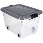Contenitore per giocattoli KADAX, grande scatola con ruote, in plastica, grande 40 litri