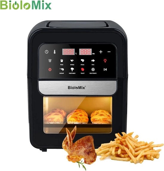 Frittello aeree - 7 Litri - Frittello XL a schermo touch - Incluso sacchetto, piatto grill, cassetta per oli, piatto di frittura