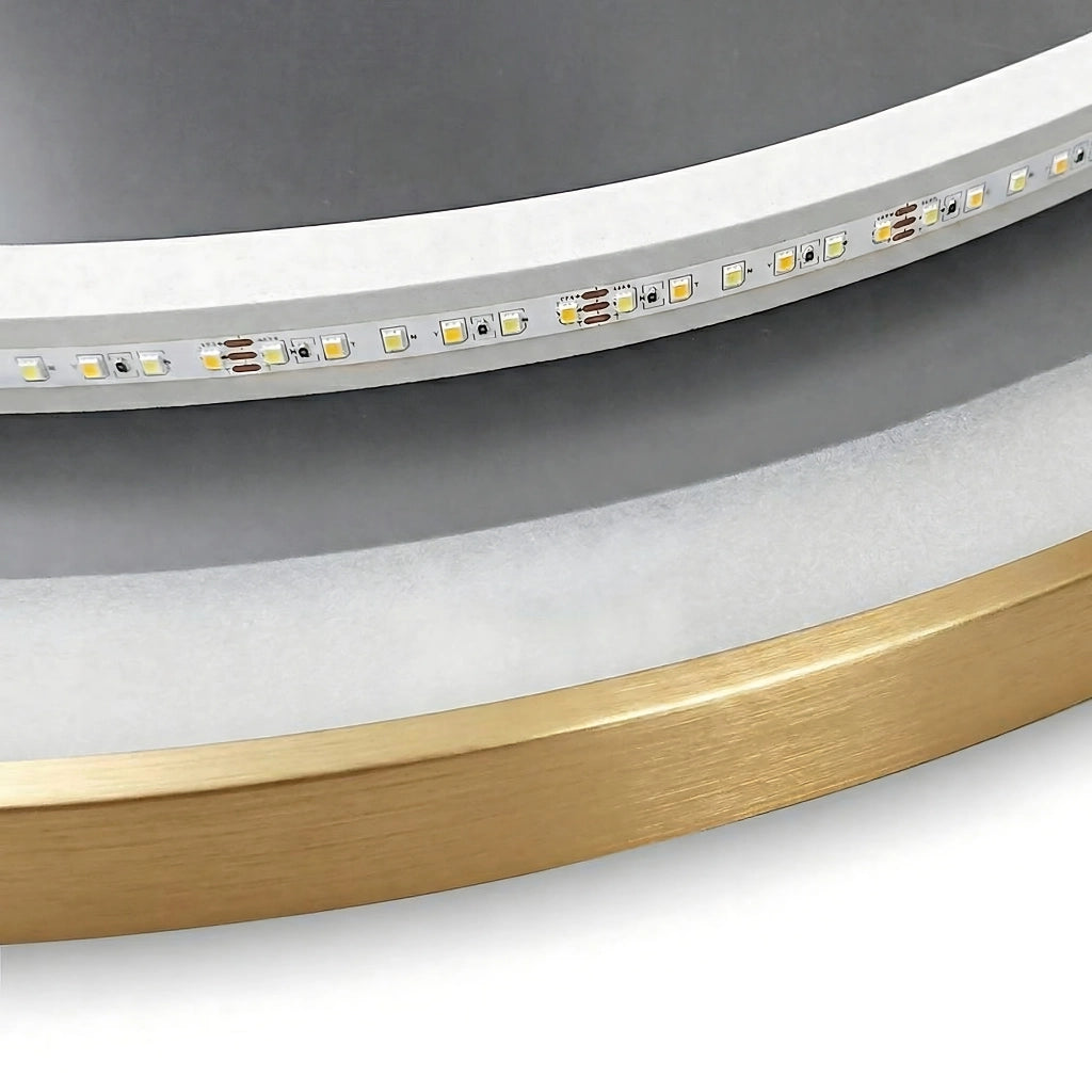 Specchio Led 80cm Mmj Brush Gold