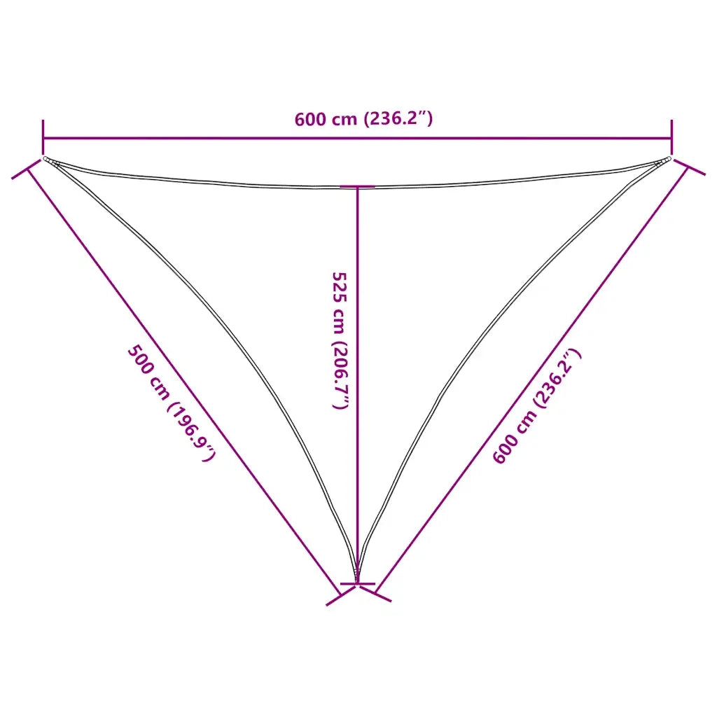 Parasole a vela | Telo Ombra | Vela da ombra Oxford Triangolare 5x6x6 m Grigio Talpa