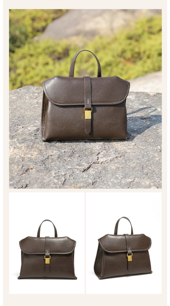 Borsa e borsetta da donna in vera pelle marrone