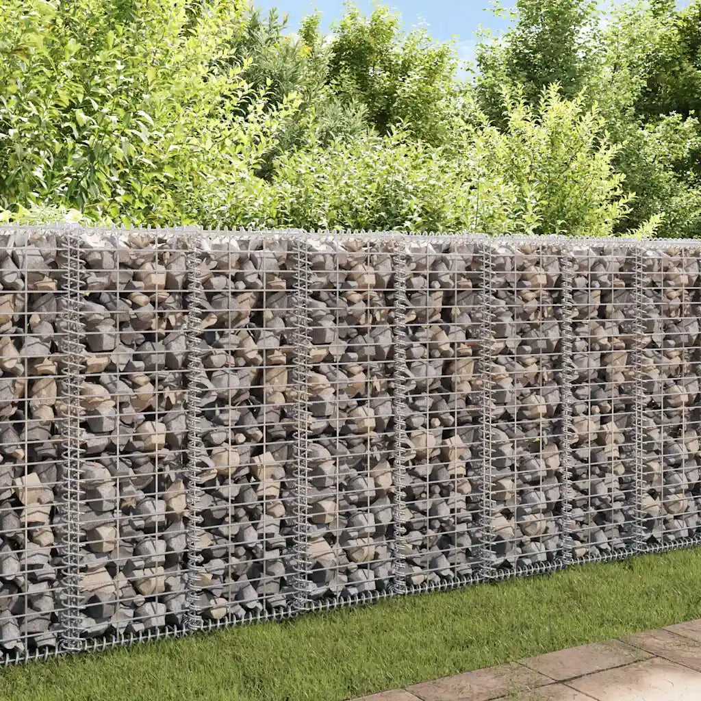 Cesto Gabbione con Coperchio in Filo Zincato 100 x 30 x 30 cm 141038