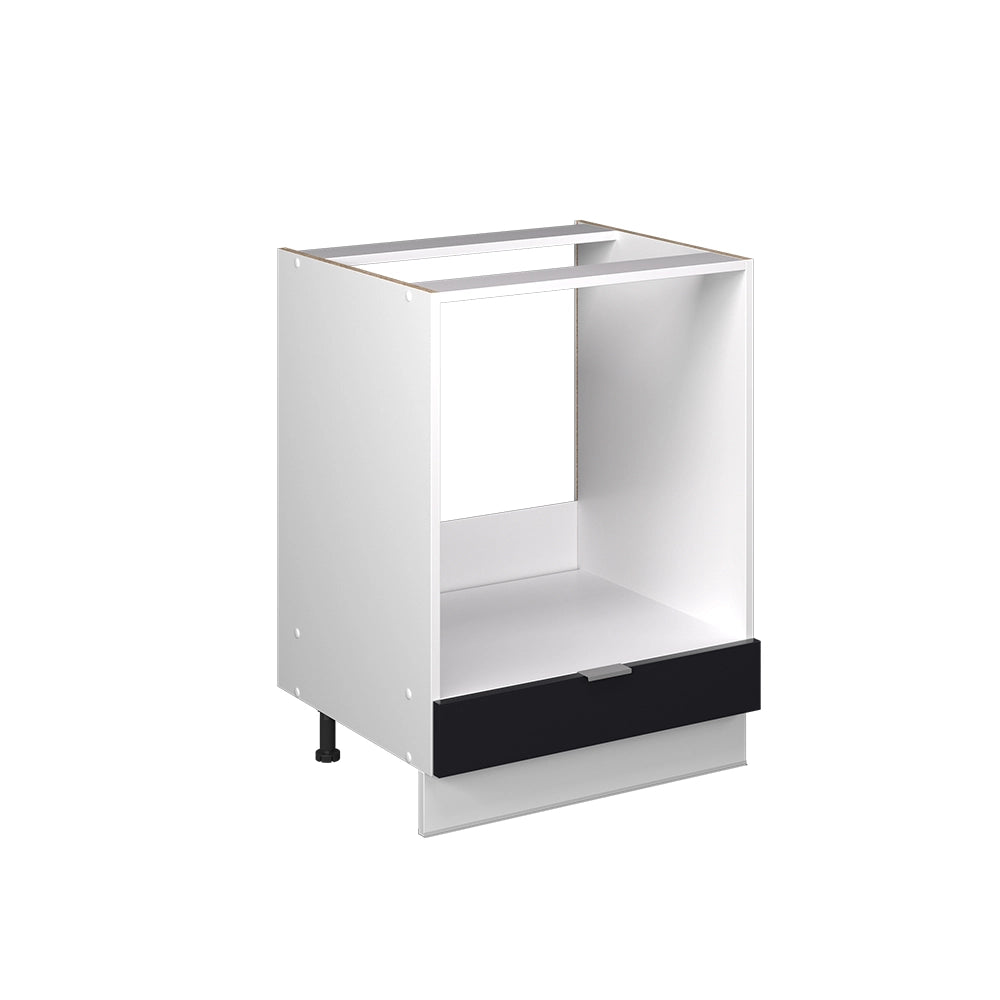 Mobile per forno da incasso Fame-Line Nero rigato/Bianco 60 cm senza piano di lavoro Vicco