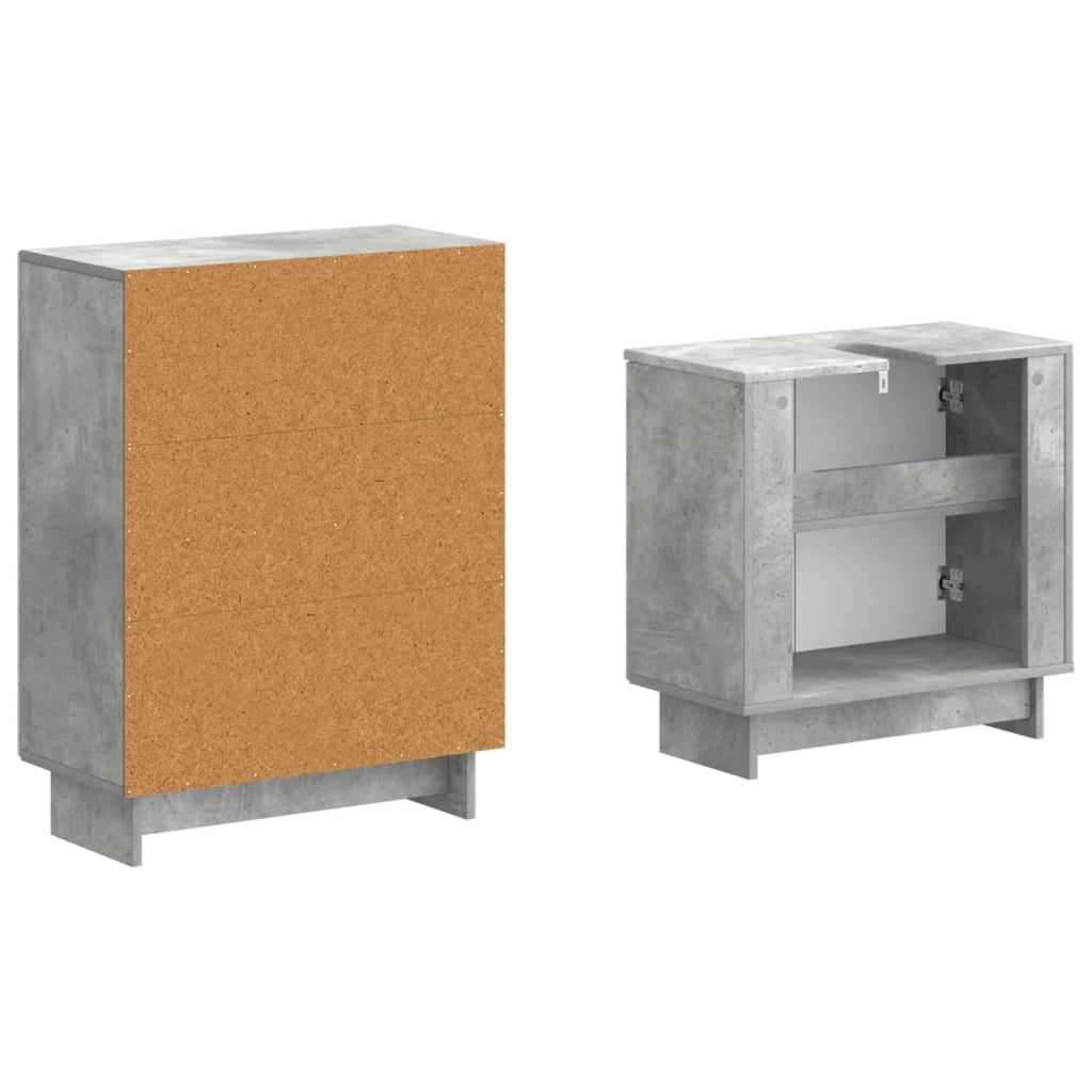 Set di Armadi da Bagno da 2 Pezzi EDE Grigio Cemento 3417579