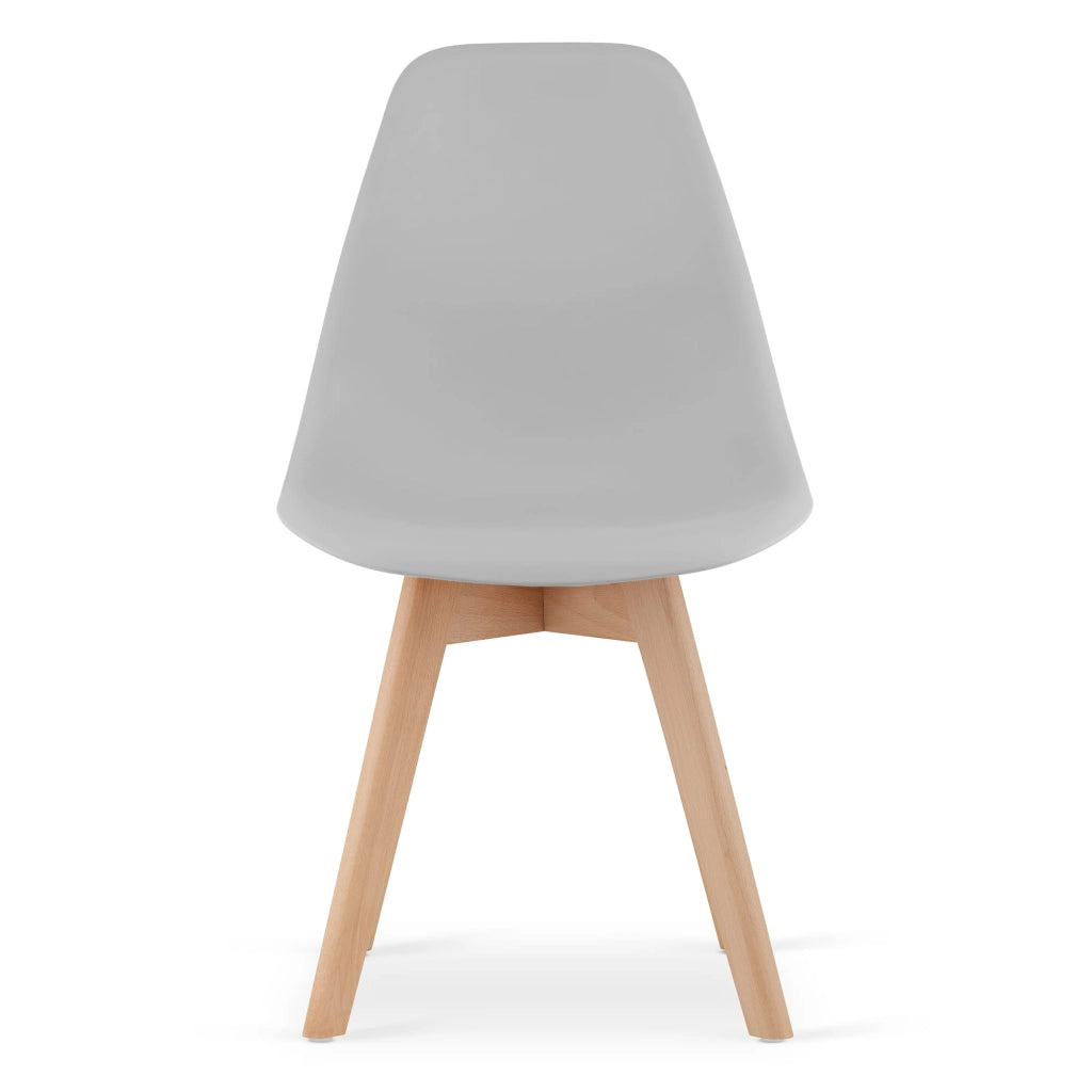 Sedia ergonomica Valora KITO con gambe in legno grigio per soggiorno x2