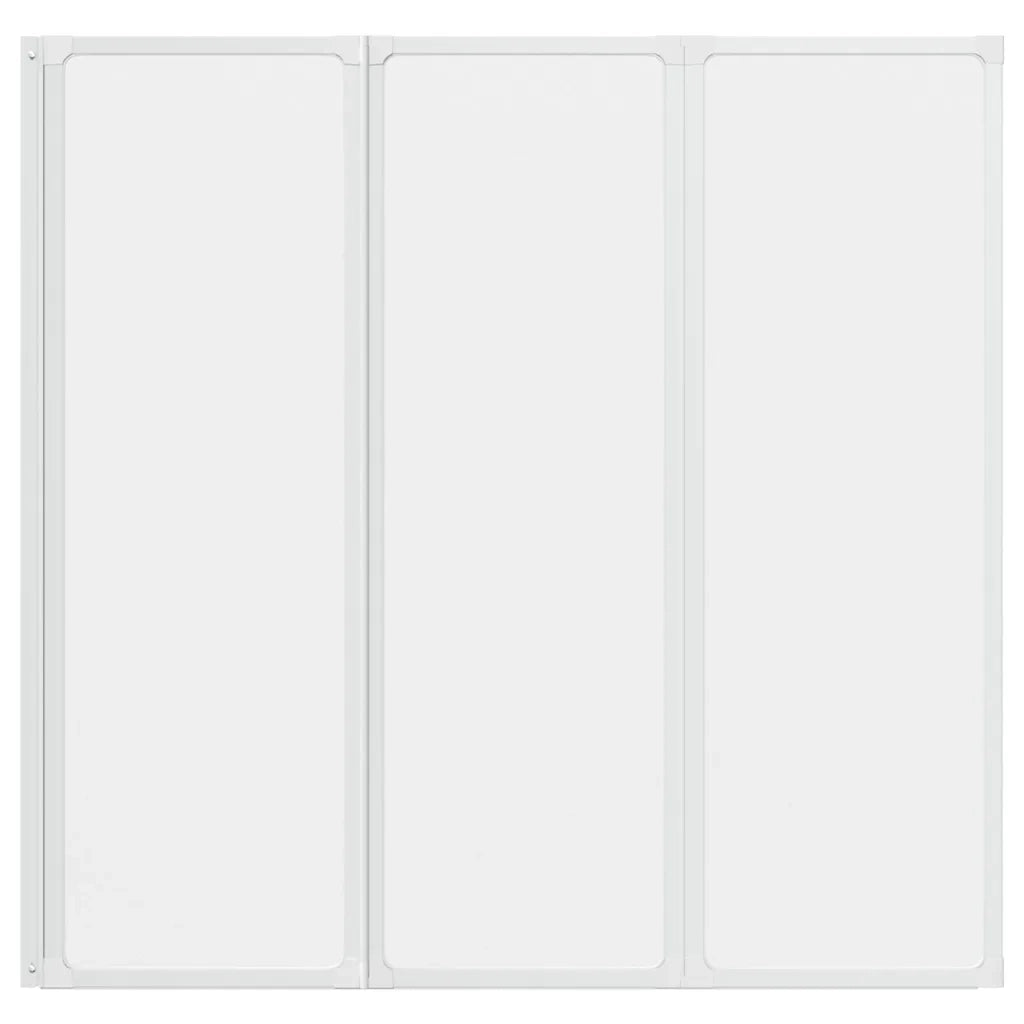Parete per Doccia e Vasca Bagno 117x120cm 3 Pannelli Pieghevole 140784