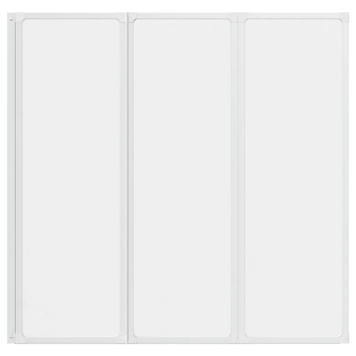 Parete per Doccia e Vasca Bagno 117x120cm 3 Pannelli Pieghevole 140784