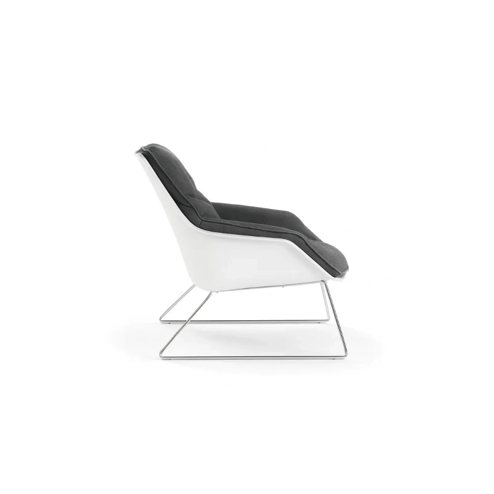 Cocoon, Set di 2 Poltroncine in polipropilene Grigio scuro (L. P. H. 74 x 85 x 86) | Duzzle