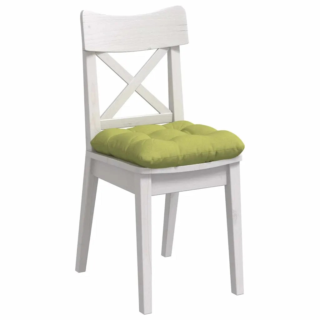 Cuscini per Seduta 4 pz | Cuscini per sedie Verde chiaro 40 x 40 x 12 cm Tessuto