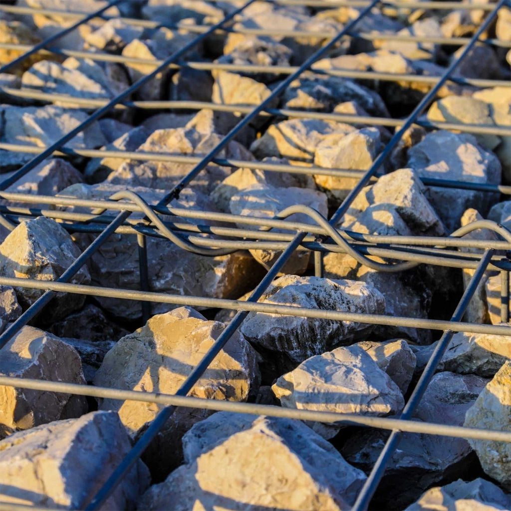 Gabbione metallico 100x100x30 cm ø 4 mm Gabbia sassi per recinzioni, muri di sostegno