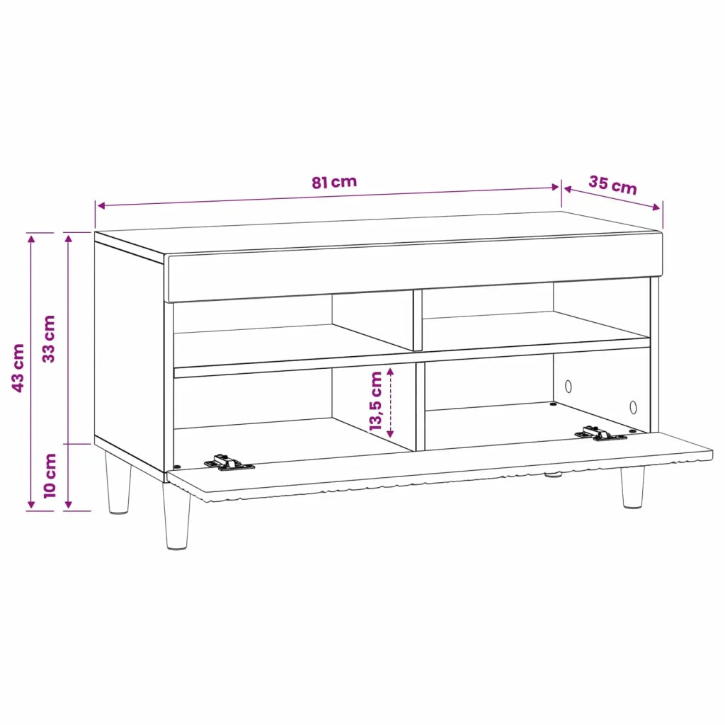 Mobile TV LED Legno antico Legno ingegnerizzato 897223