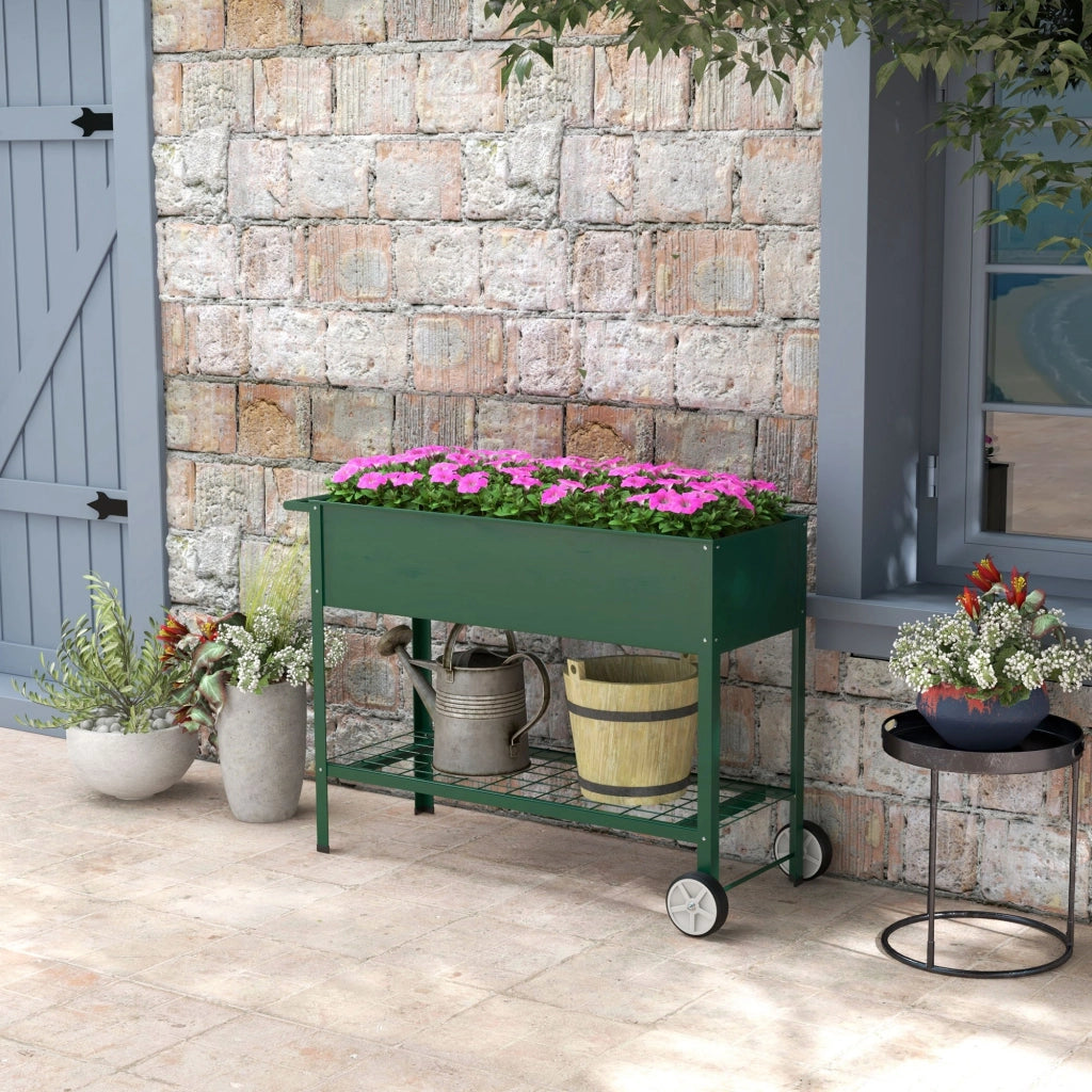 Vaso per piante da giardino ¨C zephmum ¨C Verde 109x44x80 cm