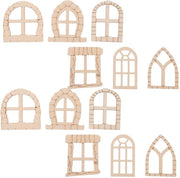 Accessori di finitura per miniatura 25 pezzi in legno non lavorato per progetti di decorazione esterna di poppe di legno e di giardino per hobby.