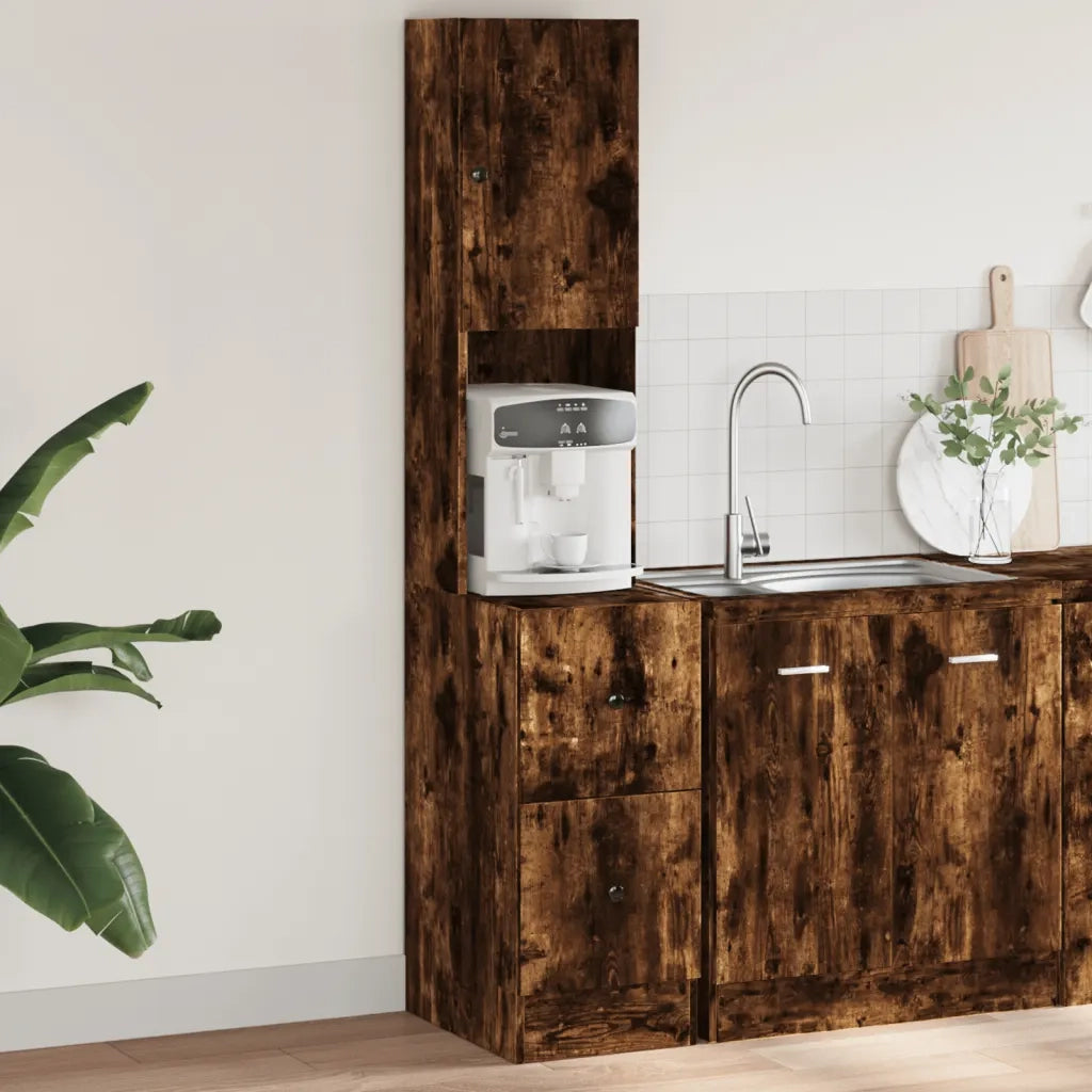 Pensile da cucina | Mobile da Cucina Rovere Fumo 35x50x180 cm Legno Multistrato