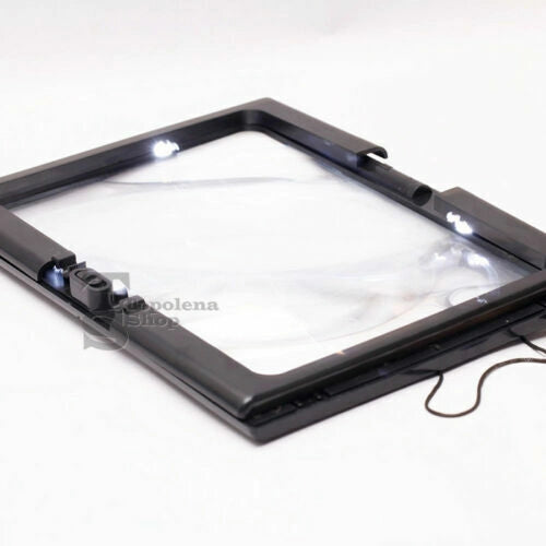 LENTE INGRANDIMENTO A LED DA TAVOLO COLLO LUCE SUPPORTO LETTURA A PILE