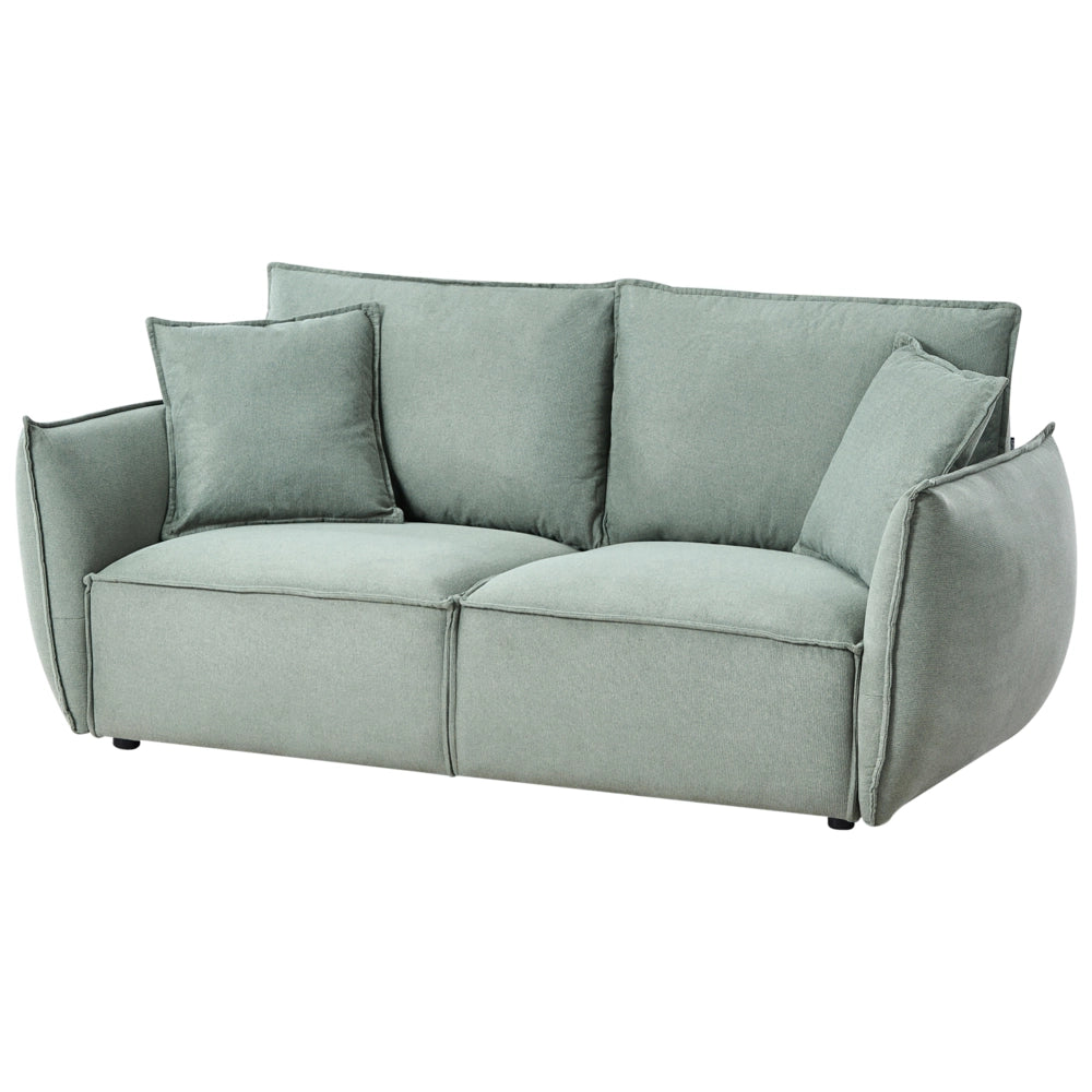 Set da salotto in tessuto Seduta bassa e profonda Schienale imbottito Accogliente Moderno 5 posti verde chiaro Moderno Accogliente