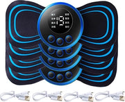 Pompe per massaggi - Stimolatore muscolare - Rilassamento - Pads di calore - Quattro pezzi - Massaggio del collo - Apparecchio per massaggi - Dolore muscolare - Pads elettrodi - Ricaricabile