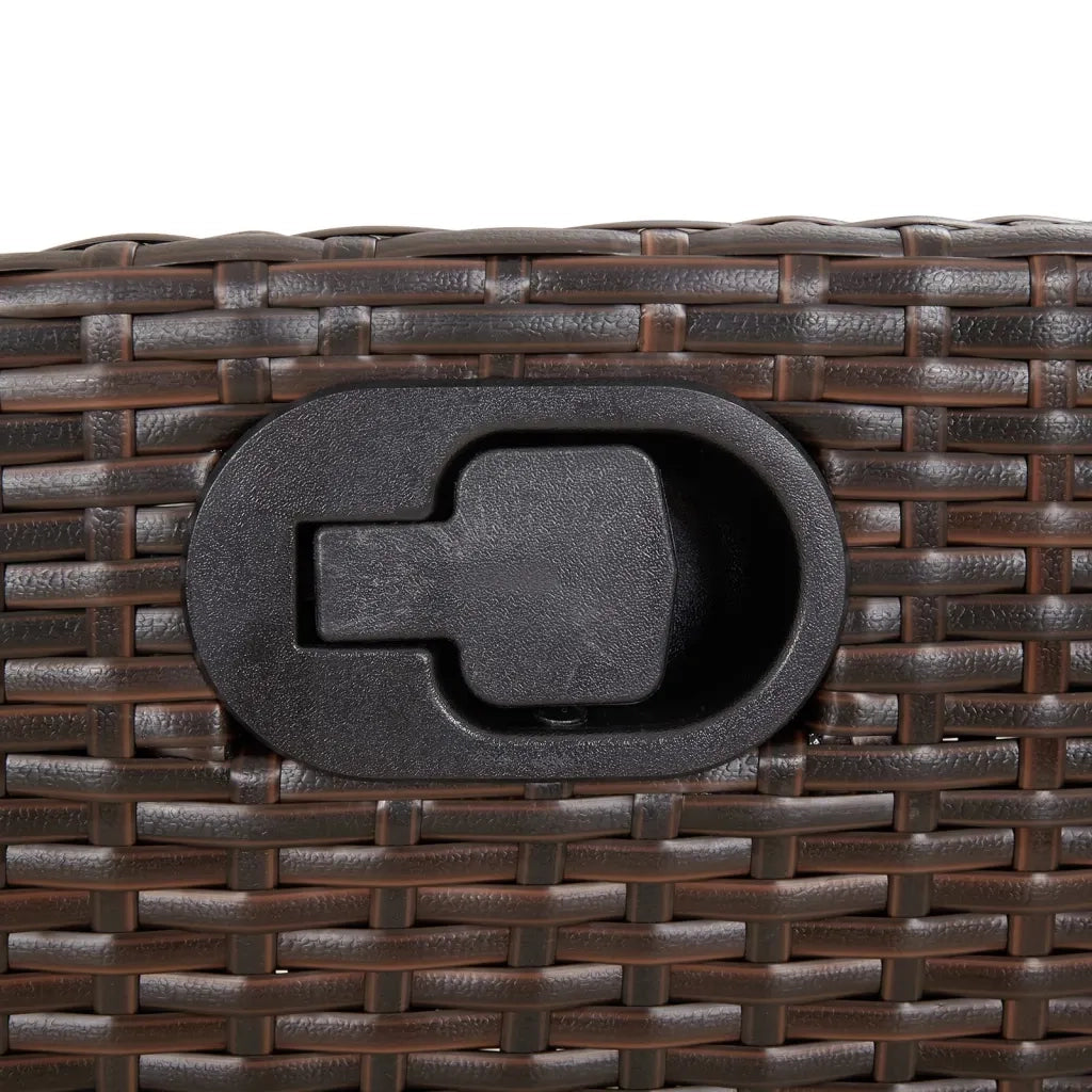 Sedie Reclinabili Giardino 2pz con Cuscini Marrone Polyrattan 365266