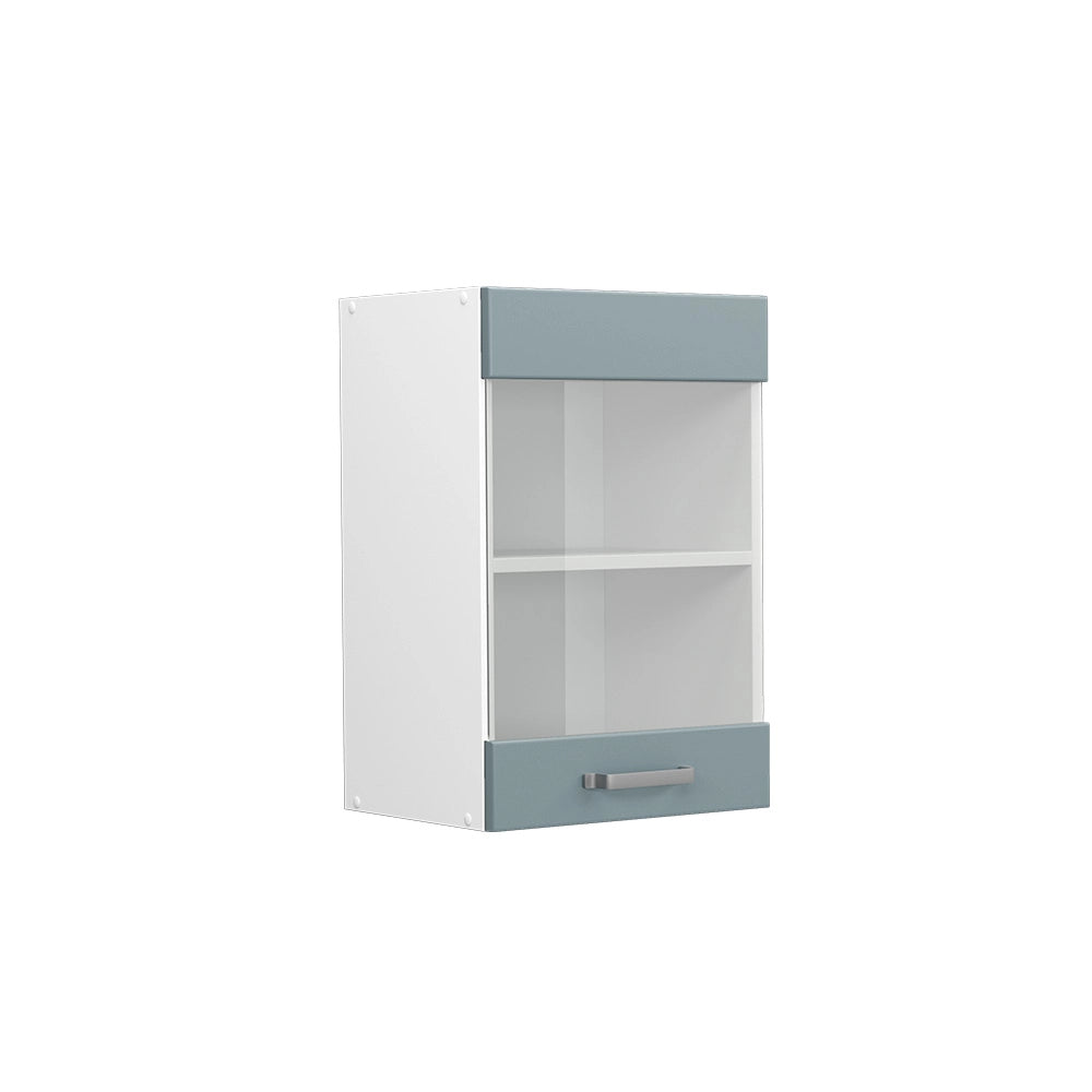 Vicco Mobile da cucina in vetro Grigio-blu 40 cm