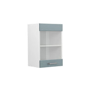 Vicco Mobile da cucina in vetro Grigio-blu 40 cm