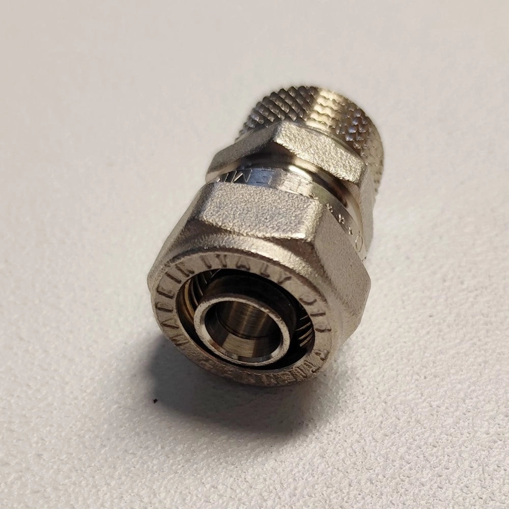 Raccordo 16x1/2'' diritto m maschio a stringere per tubo multistrato