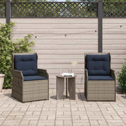 Panchina da giardino 2 pcs Grigio polyrattan 3394492