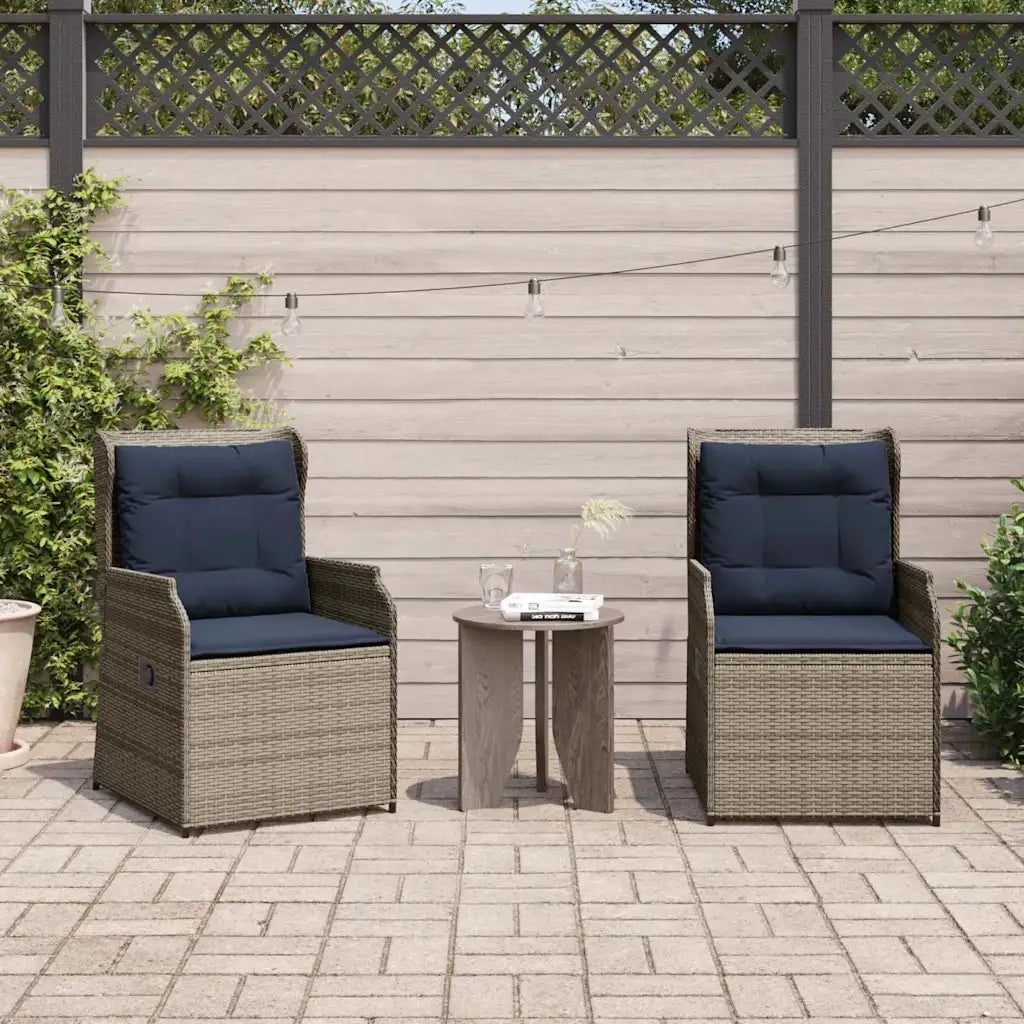 Panchina da giardino 2 pcs Grigio polyrattan 3394492