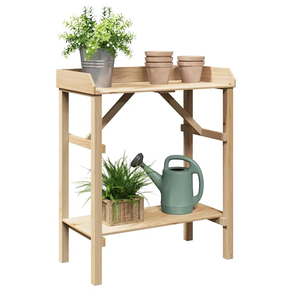 Tavolo da rinvaso Naturale 75 x 40 x 90 cm Legno di Pino Solido CFW7086553