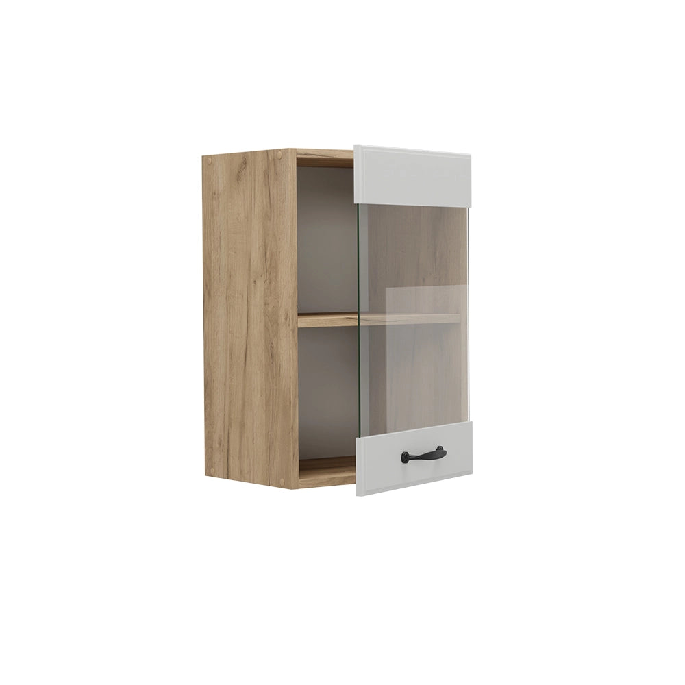 Vicco Mobile da cucina in vetro Bianco casa di campagna 40 cm