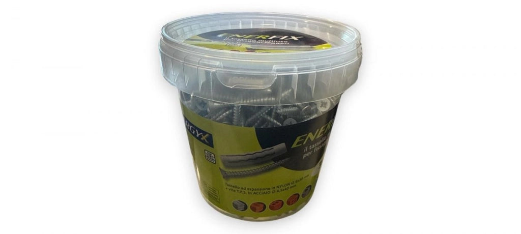 Tasselli ad Espansione Ø6 mm con Collarino in Nylon Secchiello 300 Pezzi TA6500 ENE18265