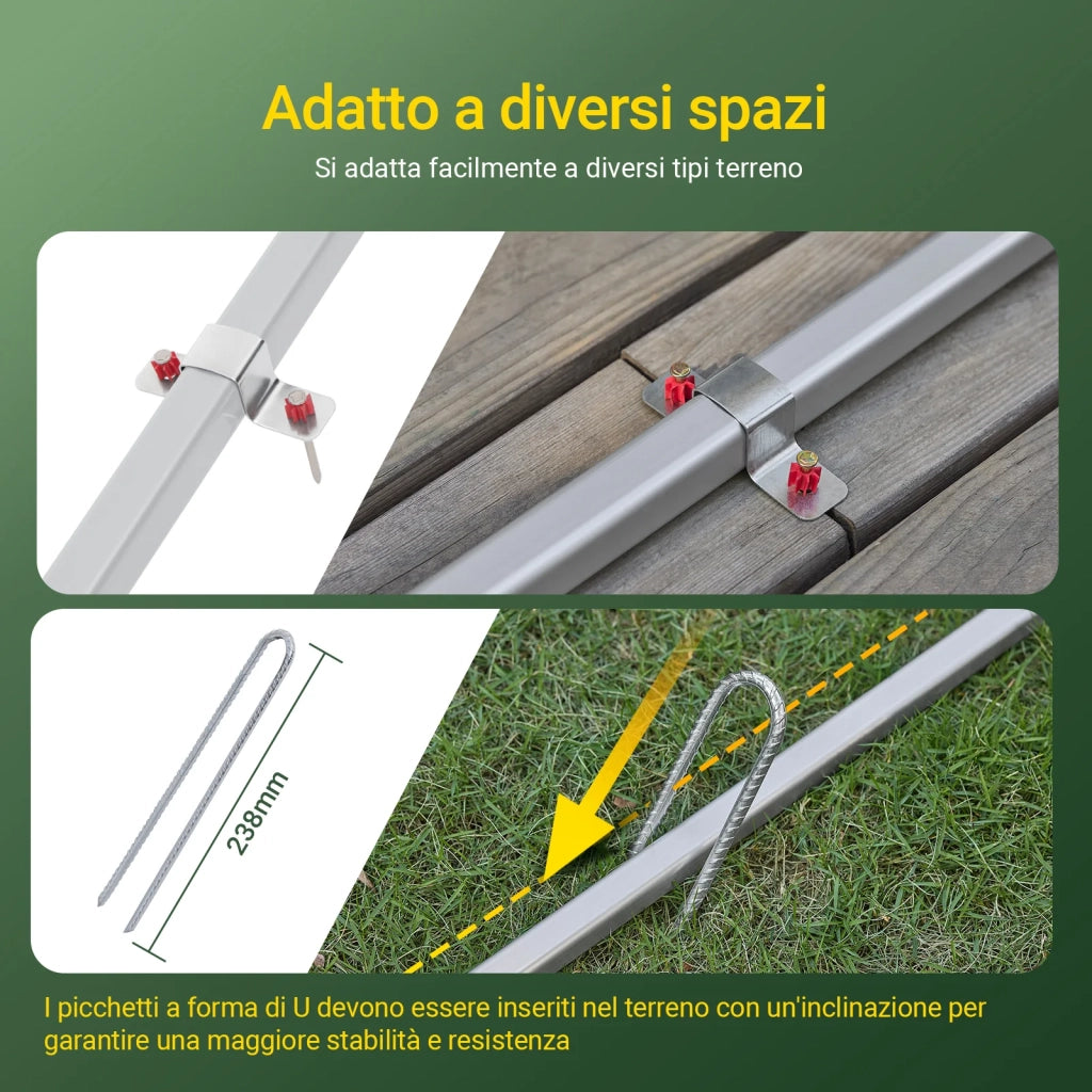 SoBuy Casetta da Giardino, Tenda Esterno Impermeabile, Rimessa Moto con Ganci, Garage per Biciclette e Attrezzi, Deposito Bici, Spazio di Stoccaggio, Verde, 159x219x165 cm, KLS11-L-GR