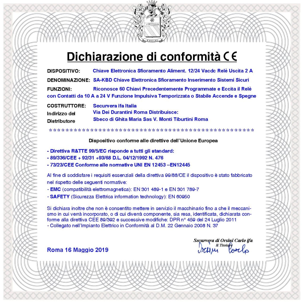 Decoder di Chiave Elettronica Key Bit Dallas Denver DDK Sistema Antivandalo Universale da Pannello o Modulo Frutto 501-504 Funziona con L’elaboratori o Centrale Dedicata Lettura Codice a Sfioramento
