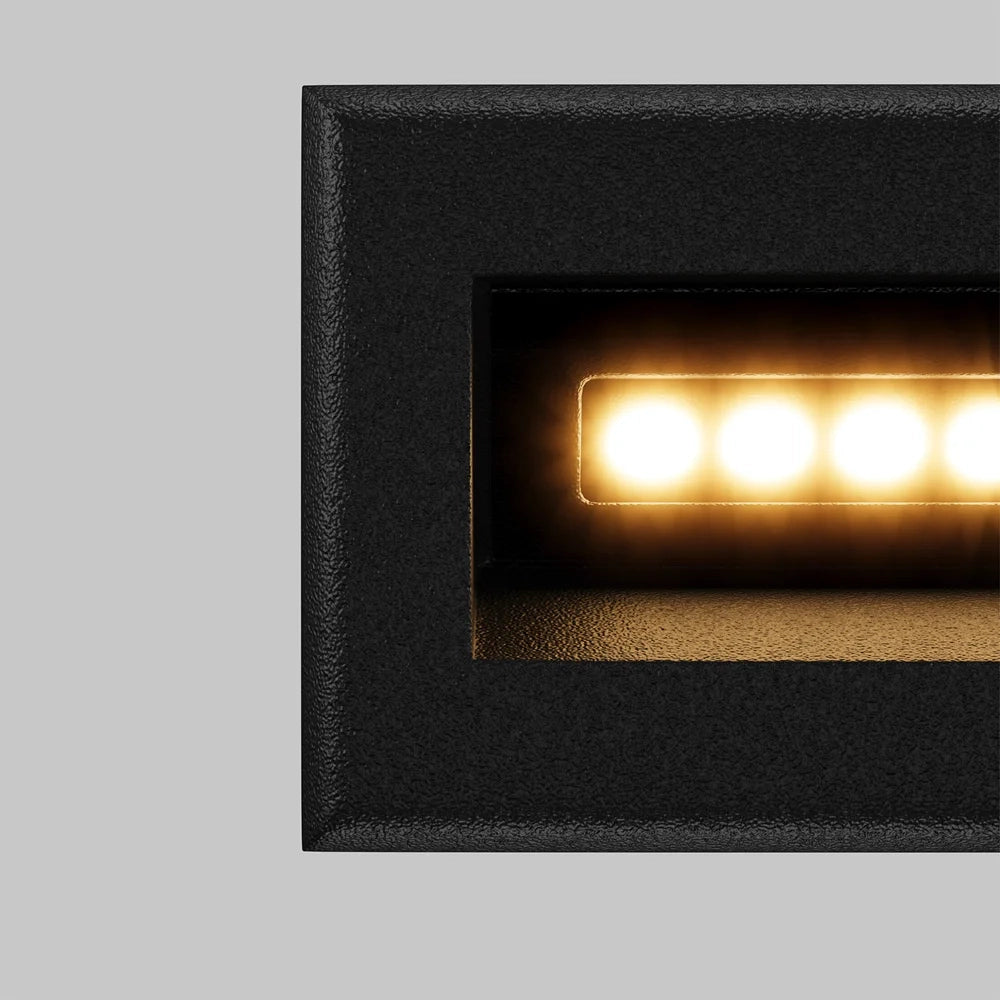 Segnapasso Da Esterno Moderno Bosca Led Integrato 3W Metallo Nero Ip65